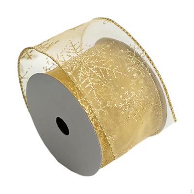 Ruban de Noël flocon de neige DIY 10 mètres Artisanat Emballage cadeaux Noël pour gâteau