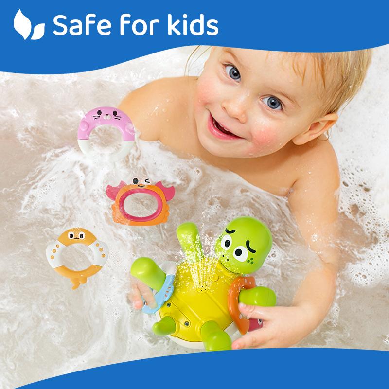 Elektryczna Żółw Rozpylający Wodę Zabawki Żółwie Uroczy Pływający Żółw Łazienka Zabawki do Kąpieli Interaktywne Rodzic-Dziecko Dla Dzieci Zabawy w Wodzie