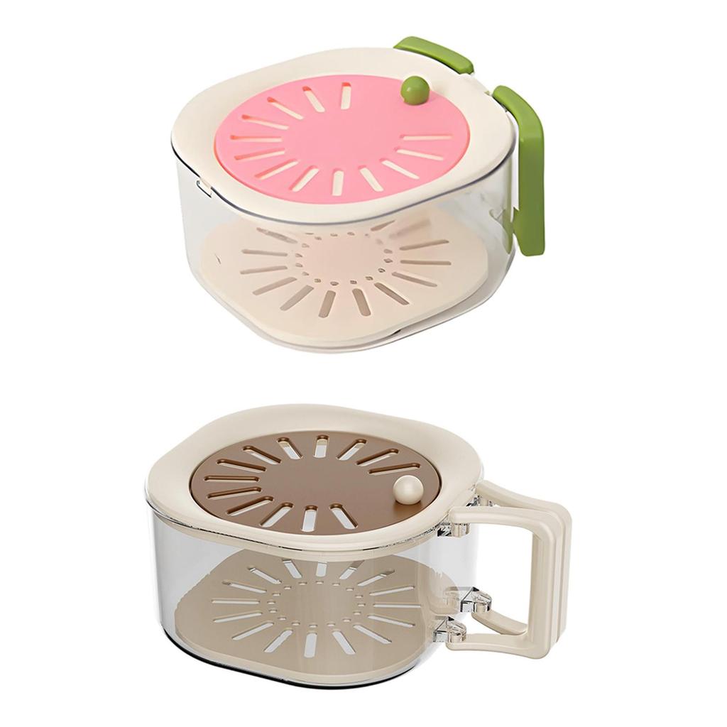 Portable Drainer Basket for Fruit and Vegetables Stackable Colander with Lid for Kitchen and Outdoor Fresh Keeping