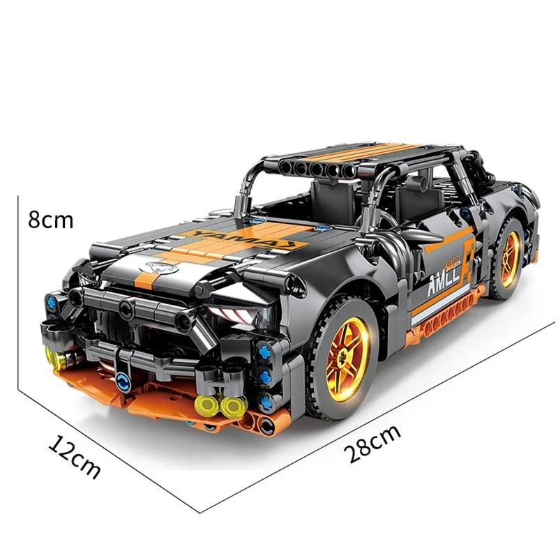 520pcsTechnical Super Racing Car Model Building Blocks Automobile Pull Back DIY MOC Vehicle Bricks Children Construction Toys