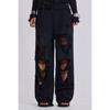 Pure Cotton European And American Jaded Same Trendy Brand Street Hip-Hop Ripped Wide-Leg Pants Loose Sweatpants Casual Pants Women