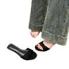 Leopard print wedge slippers women's summer wear new fashion versatile temperament one word cool slippers sandals