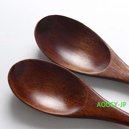 AOOSY 4-Piece Cutlery Set (Spoon, Fork, and Other) - Perfect for Commuting, Lunchboxes, and Students - Natural Wood Dinner Set