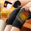 USB Heated Knee Massager Shoulder Brace with Vibration 3 Adjustable Heat Levels Black Support Strap Electric Massage