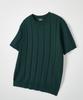NODU Round Ribbed Short Sleeve Knit [Green]