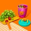 WIGGLE WIGGLE Fruit Pot Portable Fruit Container with Built-in Fork