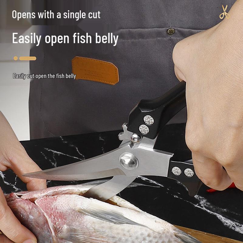 Stainless Steel Multi-functional Kitchen Shears for Meat and Bone Cutting