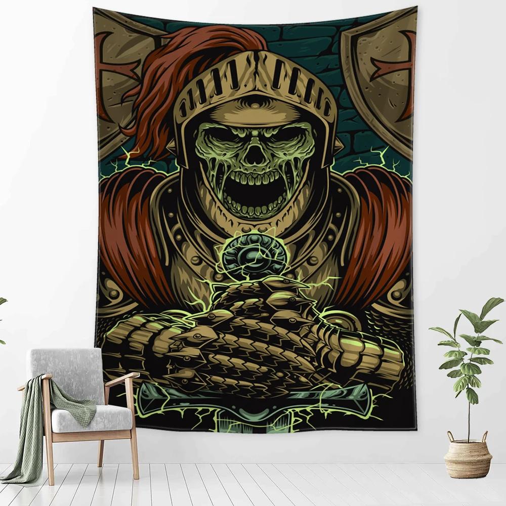 Viking Warrior Tapestry  Detailed Norse Art Legendary Heroes  Myths  Unique Wall Art for Bedroom  History Lover Gift