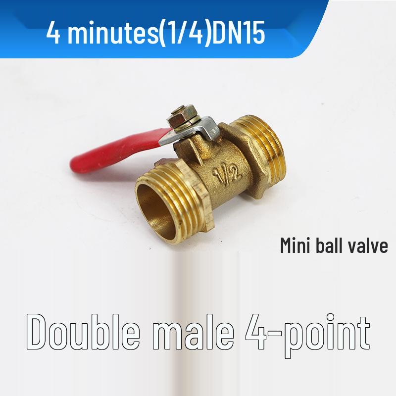 Pneumatic 4-Point Copper Ball Valve Switch for Air Compressor and Water Pipe, Internal/External Thread