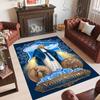 Virgin Mary Theme Crystal Velvet Rug Personalized Custom Name Text Soft Floor Mat Home Decor