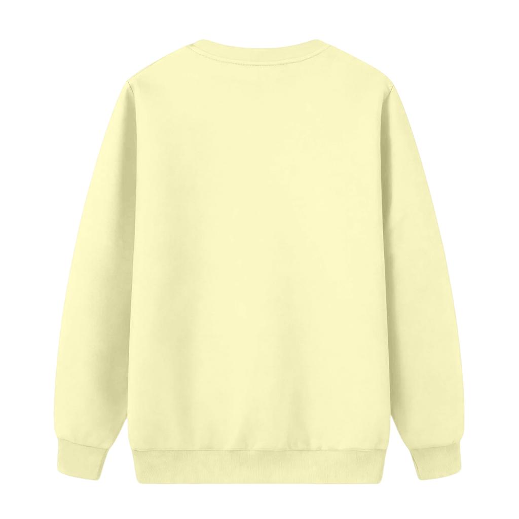 Men's Round Neck Fleece-Lined Thick Solid Color Sweatshirt