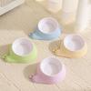 Pet Bowl with Anti-Slip Mat Base Stable Non-Slip Cat Food Bowl Tilted Design Rounded Arc Smooth Edges Pet Cat Feeding
