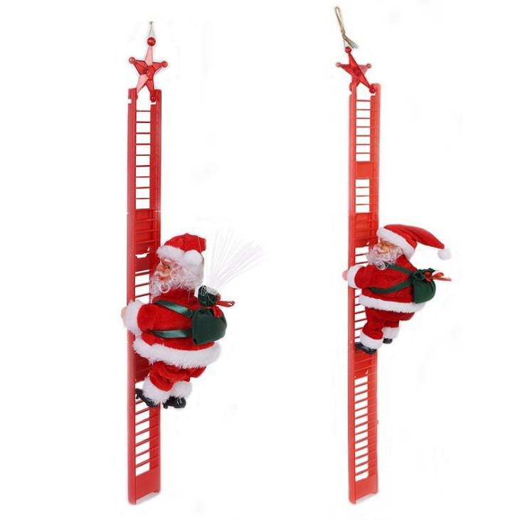 Classic Santa Claus Climbing Rope with Beads - Christmas Decoration Toy