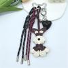 Cute PU Leather Schnauzer Bag Pendant Fashion Nylon Woven Rope Backpack Hanging Bags Accessories