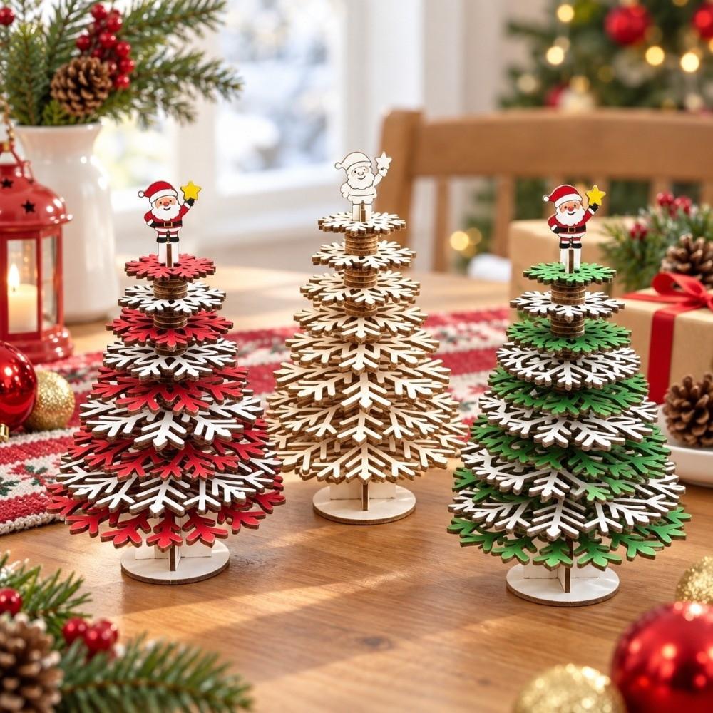DIY Christmas Tree Ornament Santa Claus Christmas Tree Statue Home Decoration