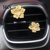Tropical Car Vent Clip 1 Pair Flower Air Peach Blossom Conditioning Outlet Diffuser for Women Girls Cute Freshener Decor Interior Accessories