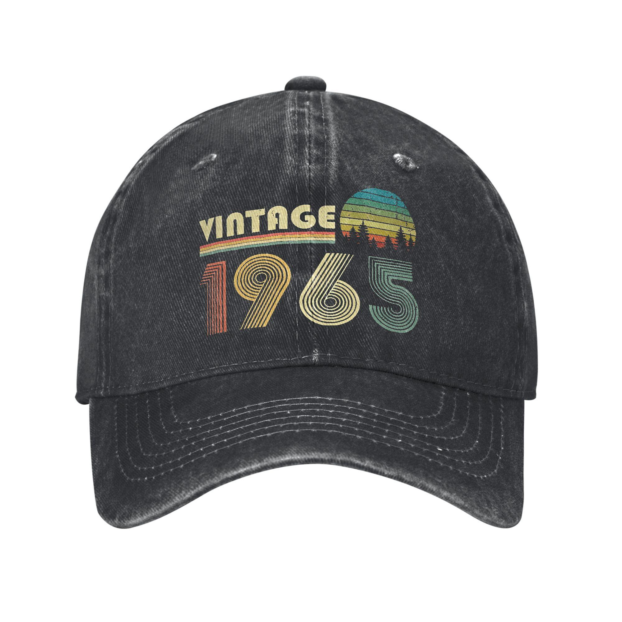 

Classic 1965 60 Birthday Vintage Baseball Cap Sun Outdoor Sport Dropshipping Washed Trucker Hat Men Trendy Design Baseball Caps One Size