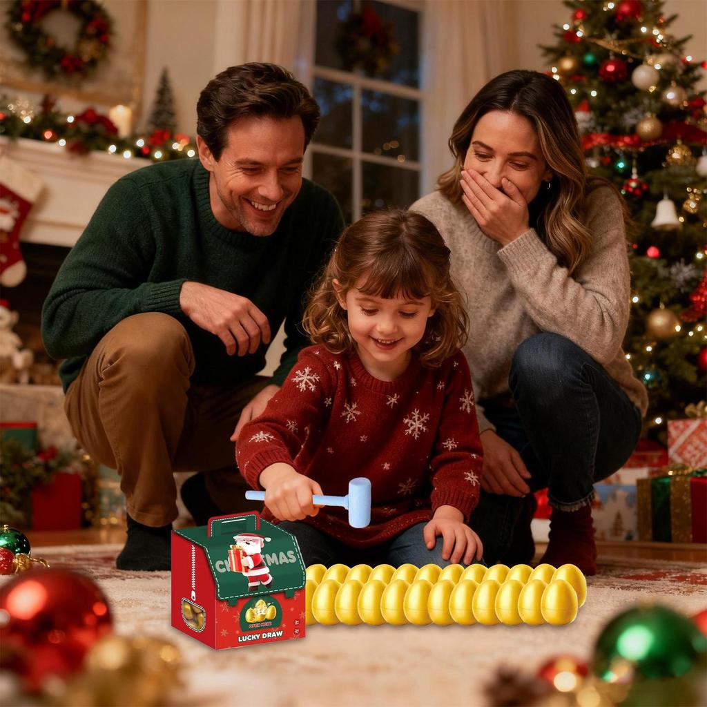 Christmas Golden Eggs Calendars 24 Day Reusable Toy Advent Countdown Calendar For Kids Teens Adults Boys Girls Women Men Family