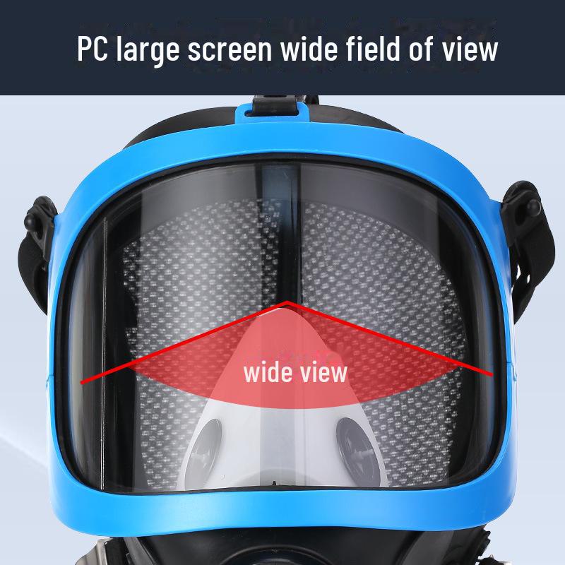 Robuste Anti-Gas-Vollgesichtsmaske aus Silikon mit Weitwinkel-PC-Bildschirm