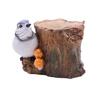 Simulated Bird Pen Holder Resin Stump Bird Stationery Pencil Stand