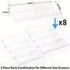 1/2xClear Acrylic Storage Rack Tray Organize Your Kitchen Spice Drawer Organiser Plastic Seasoning Jar Storage Rack Tray