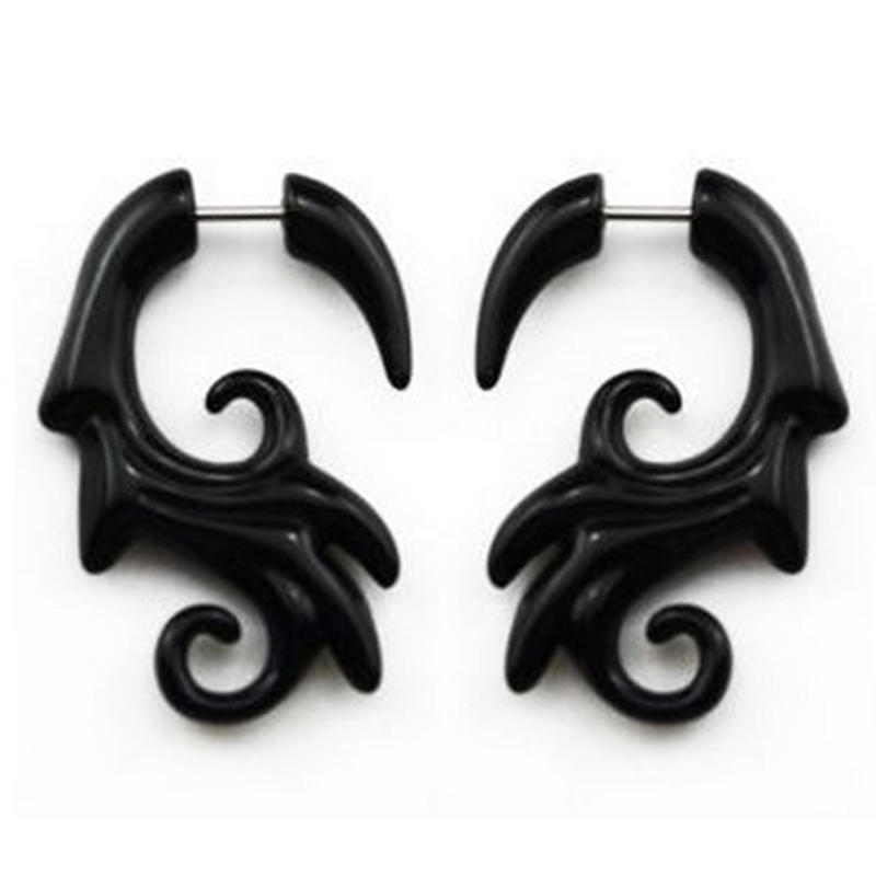 Acrylic Spiral Gauge Ear Plug Fake Cheater Stretcher Flesh Earrings Piercing Hot