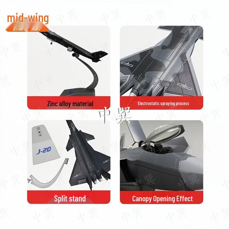 J-20 Stealth Fighter Alloy Model 1:72
