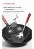 Vintage Nitrided Cast Iron Wok: Rust-resistant, non-stick, well-seasoned stir-fry pan for gas stoves, ideal for home cooking.