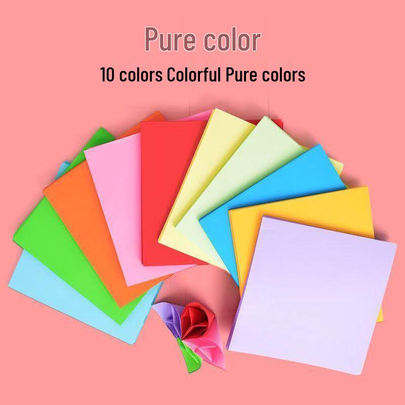 DIY Colored Paper for Paper Folding: Thousand Cranes, Roses, and Hearts - Kindergarten Craft Supplies