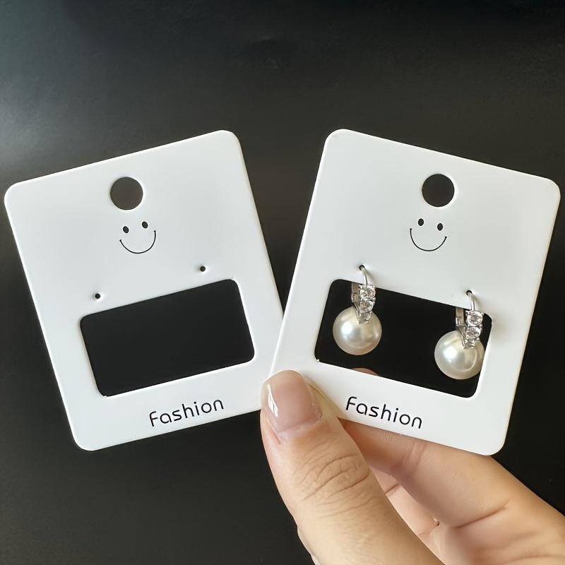 100pcs Earrings Display Cards, Matte Finish, Advanced Hook Design, Paper Material, Jewelry Showcase Card Set