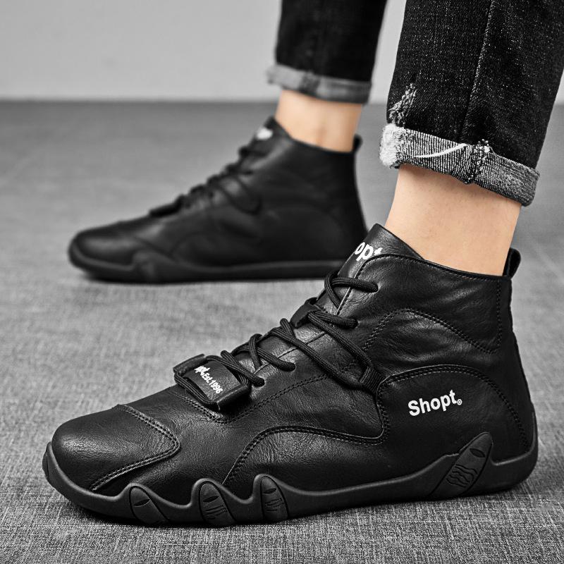 

Мужская обувь осенне-зимняя обувь с высоким берцем для альпинизма, водонепроницаемая и нескользящая кожаная обувь, рабочая страховка, инструменты, ботинки Martin, модная обувь 44