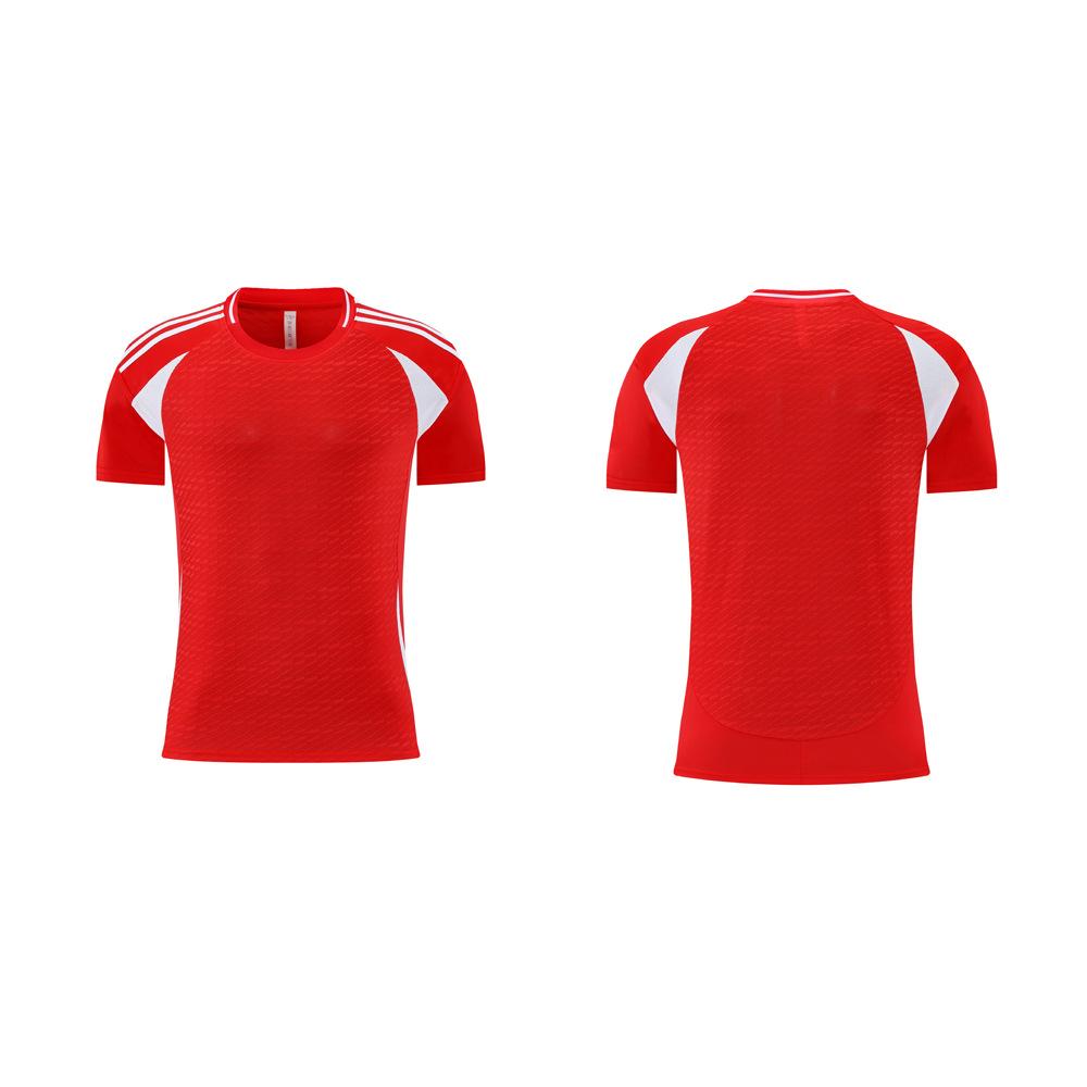 New Football Jersey, Men's Game Training Jersey Set, Children's and Adults' Sports Quick-drying Single-piece Short-sleeved Jersey Customization