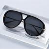 New Oversized Pilot Sunglasses Women Fashion Luxury Big Frame Double Bridge Sunglasses Retro Classic Aviator Shades