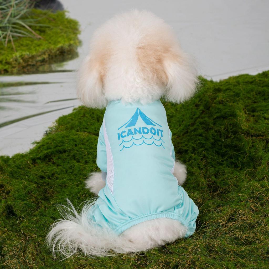 Neue Eisseide Mesh Hunde Kühlkleidung Frühling und Sommer Kühlende Kleidung als Bär Teddy Haustierkleidung