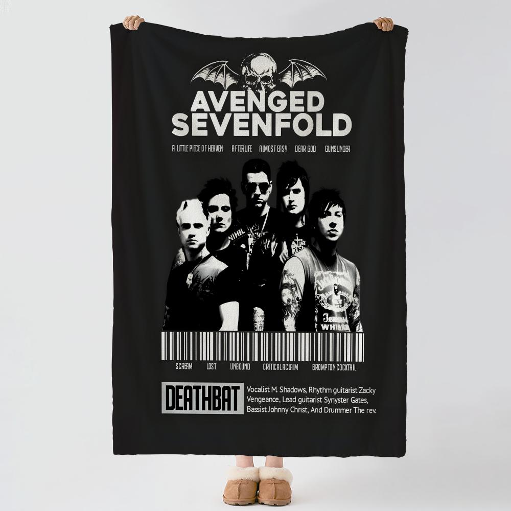 Music A-Avenged Sevenfold-d Throw Thick Comfort Flannel Quilt, Multi-scene Use Indoor Outdoor Daily Nap