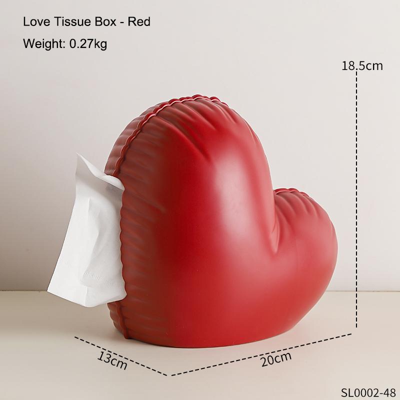 

Cute Love Tissue Box Home Living Room Decoration Ornament Heart Tissue Box Kitchen Bathroom Storage Supplies Gift