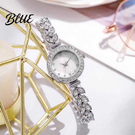 Elegant Women Watch Ladies Rhinestone Bracelet Luxury Quartz Round Dress