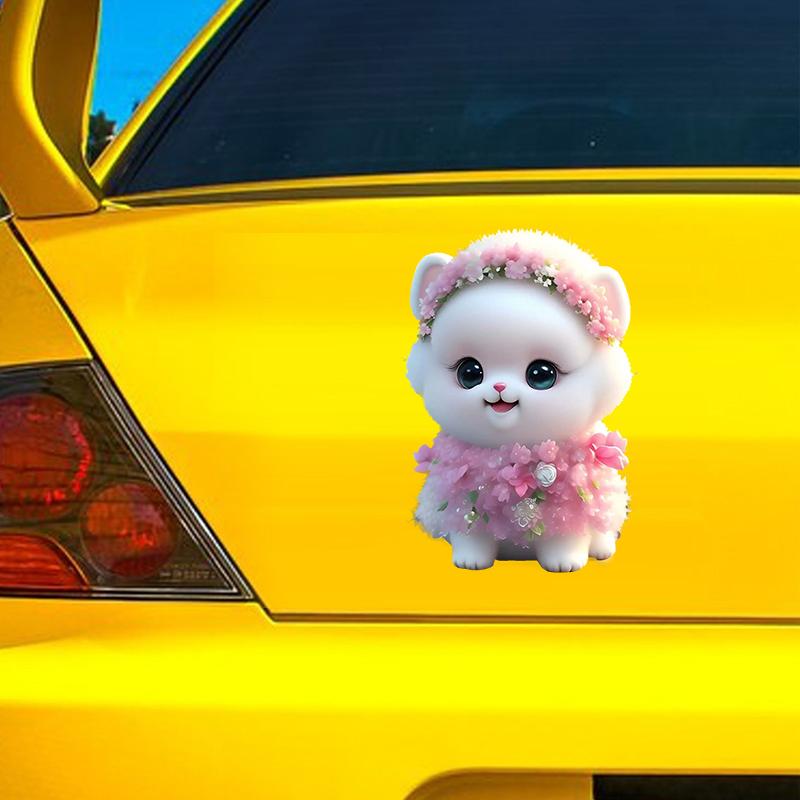 P28# Grappige Pomeranian Hond Huisdier Dier Sticker op De Auto Vinyl Decal Waterdichte Decoratie Auto Stickers