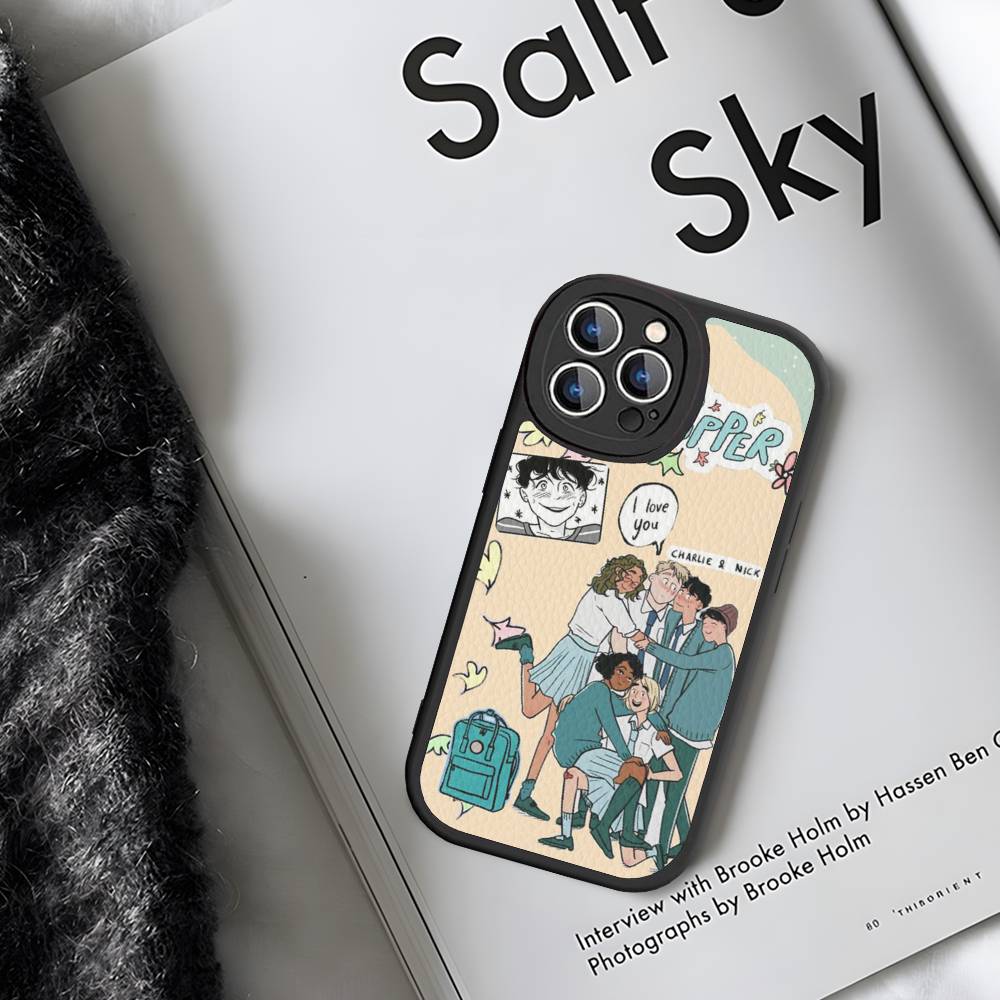 Love Heartstopper Cute Leather Phone Case For IPhone 16 14 15 Pro Plus 13 12 11 Pro Max Silicone Cover