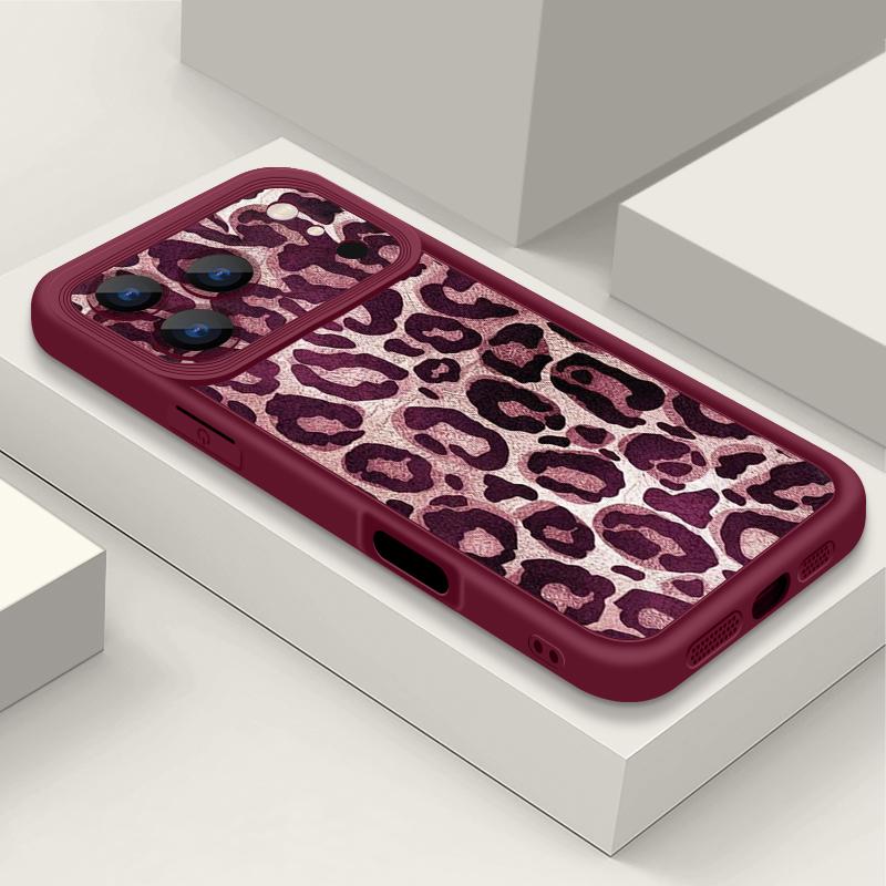 Shockproof Phone Case For iPhone 17 Pro Max Case iPhone 16 15 14 13 Pro Max 11 17e 16e Leopard Print Soft Silicone Bumper Cover