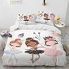 3D Print Cartoon Cute Ballet Girl Ballerina Comfortable Duvet Quilt Cover Pillowcase Bedding Set Bedroom Decoration Home Textile