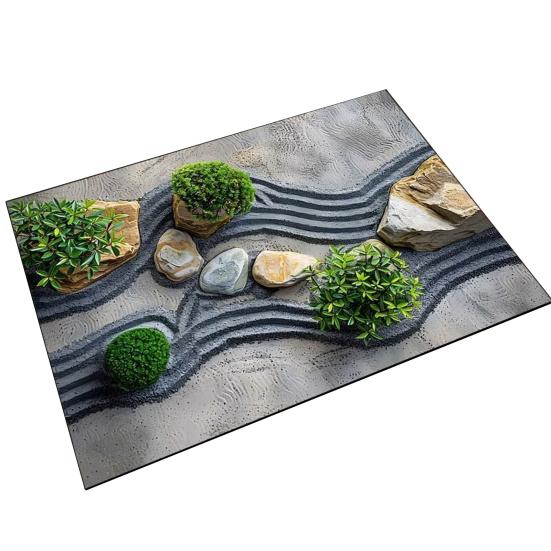 Golvmatta Halkfri Badrumsmatta med Grov Yta Gummiprickar på Baksidan Mjuk Beröring Diatomitlera Snabbtorkande Dräneringshål Badrumsmatta