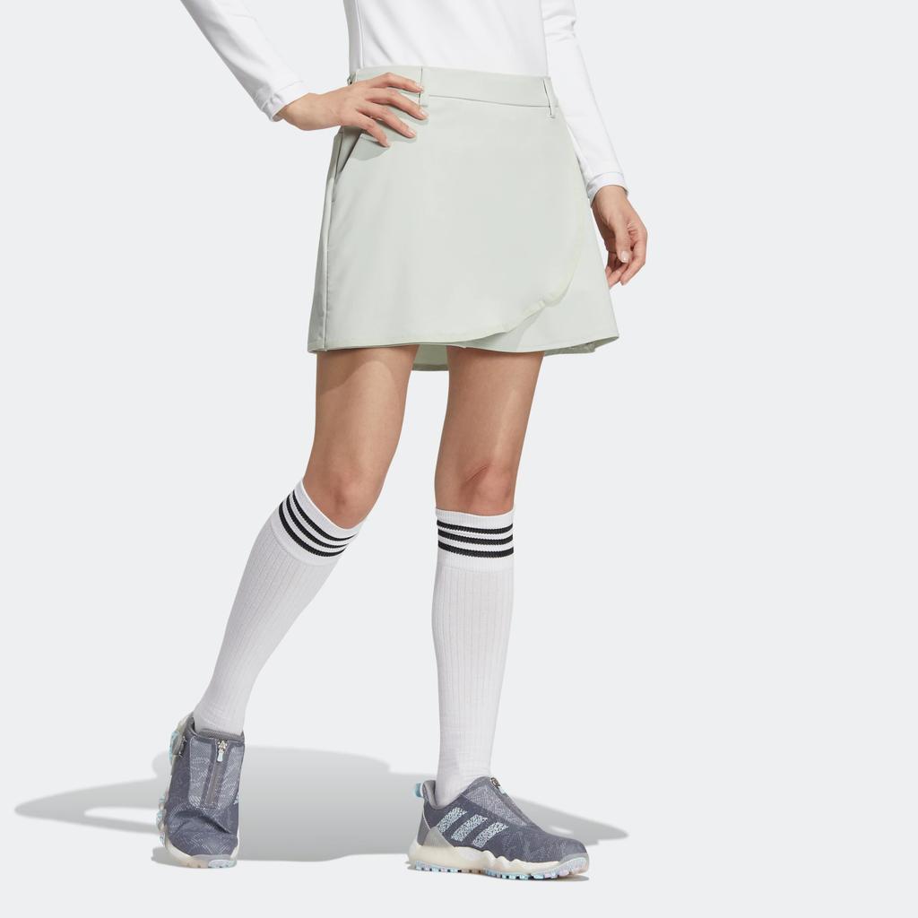 Adidas Super Stretch Sk Logo Label Waistband Comfortable Casual Skirt Women Skirts Linen-Green HG1718