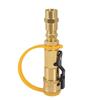 Propane Quick Connect Fittings Adapter with Shutoff Valves BBQ Grill Connector Supplies Metal Propane Connector Tool