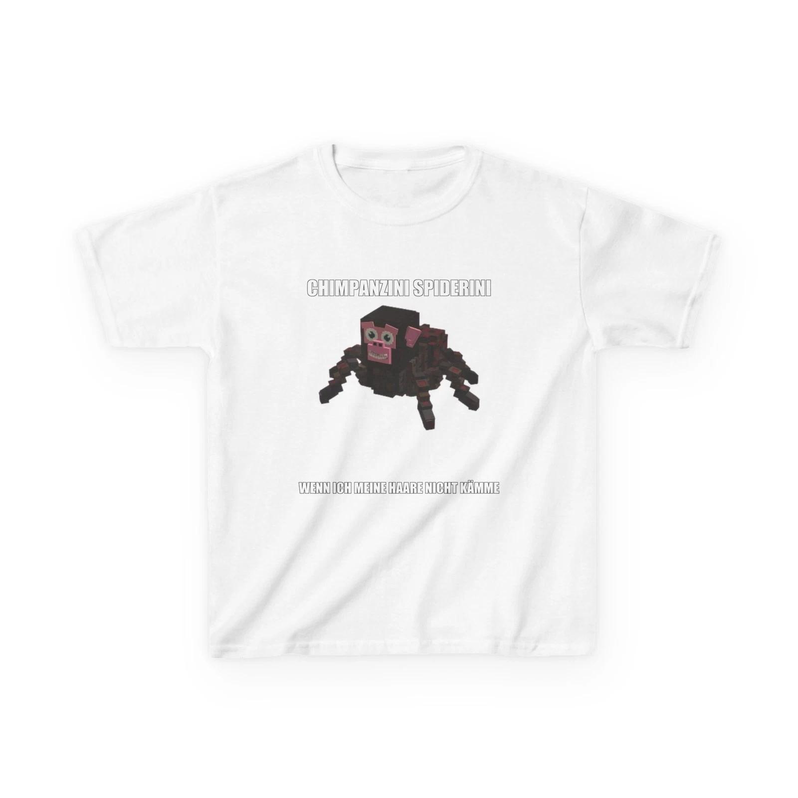 Chimpanzini Spiderini Kids T-Shirt | Brainrot Meme Shirt Funny Viral Internet Hu 3XL