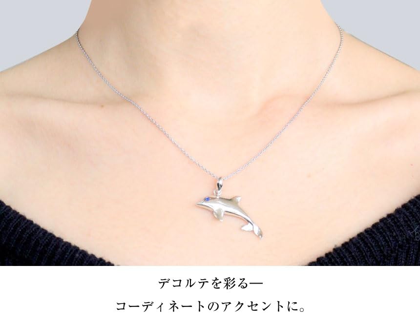 [Sears] Hawaiian Jewelry Pendant Top for Men and Women, Dolphin Design, Sterling Silver 925 sp01-0023