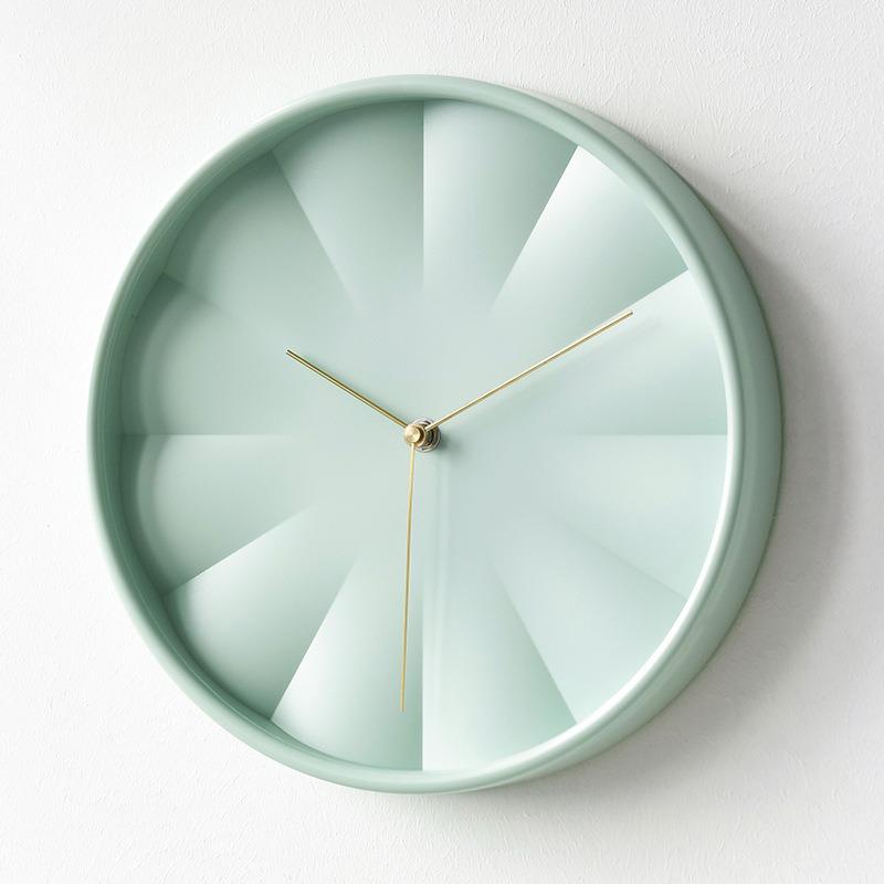 

Artistic Wall Clock with Glass Face Luxury Minimalist No-Number Design Clocks for Bedroom Living Room Decor Clocks 30cm світло-зелений колір