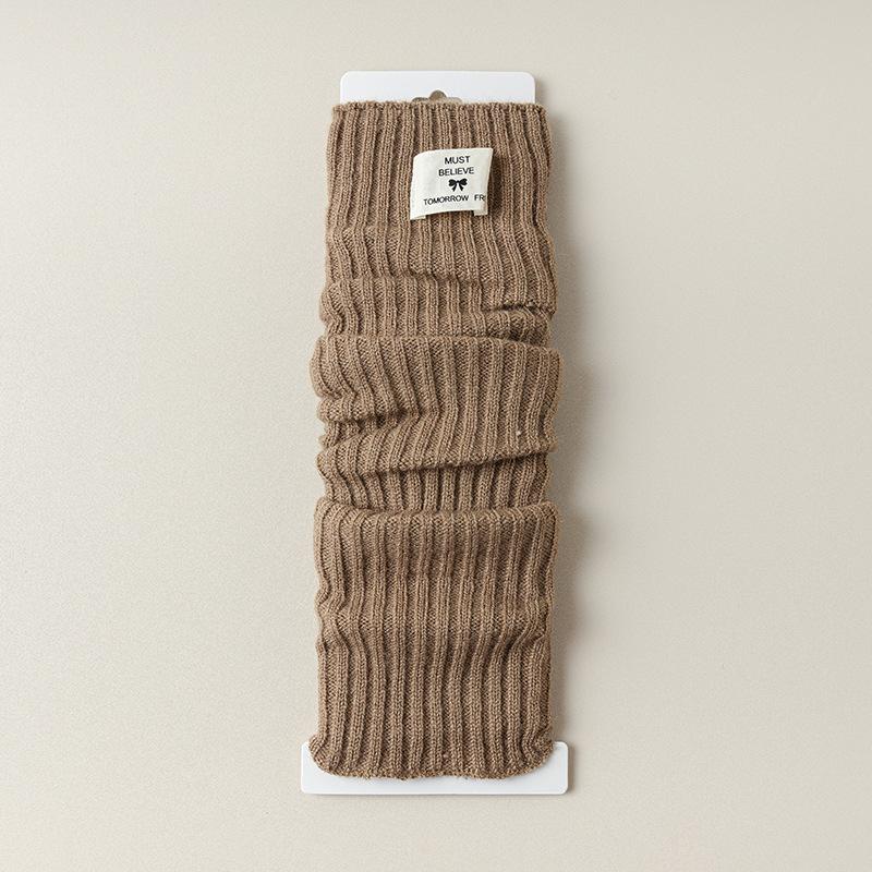 Mode Printemps et Automne pour Femmes Nouveaux Cache-jambes Tricotés Chaussettes Mollet Pile