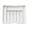 Organisateur de tiroir à couverts extensible Boîte de rangement réglable en plastique pour couverts Cadeau de pendaison de crémaillère parfait pour les nouveaux propriétaires