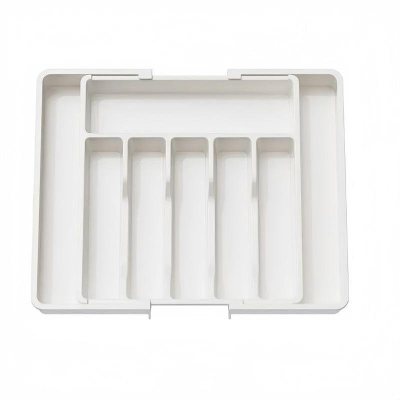 Organisateur de tiroir à couverts extensible Boîte de rangement réglable en plastique pour couverts Cadeau de pendaison de crémaillère parfait pour les nouveaux propriétaires